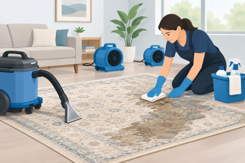 How to Restore Water Damaged Rugs Safely